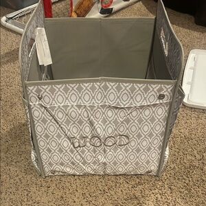 thirty-one Tan Geometric Collapsible Storage Bin